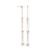 14 Karat Gold Post Earrings with Three Cultured Freshwater Pearl Drop