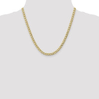 Thumbnail for 10-Karat 5.25mm Semi-Solid Curb Link Chain - 20
