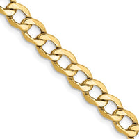 Thumbnail for 10-Karat 5.25mm Semi-Solid Curb Link Chain - 20