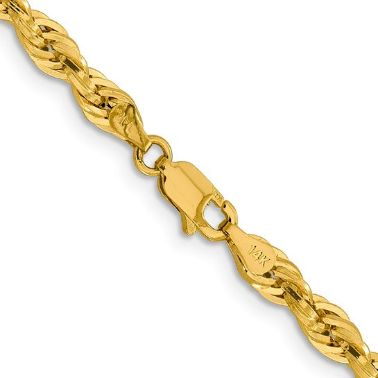 10-Karat 4.25mm Semi-Solid Rope Chain - 16"