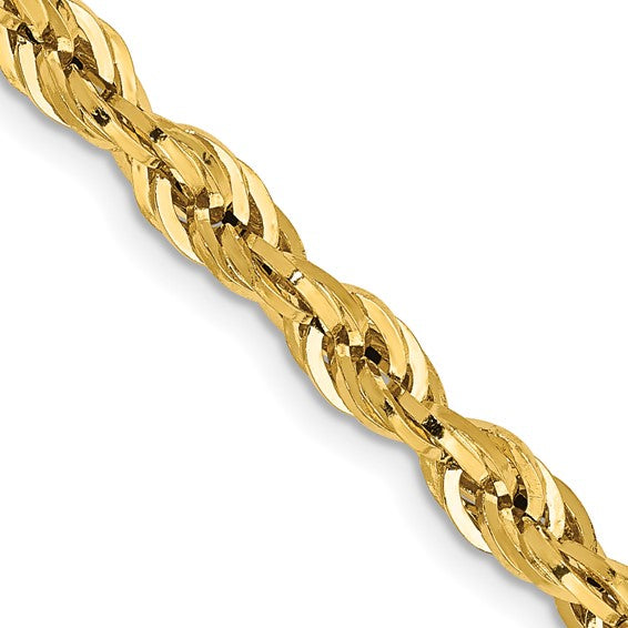 10-Karat 4.25mm Semi-Solid Rope Chain - 16"