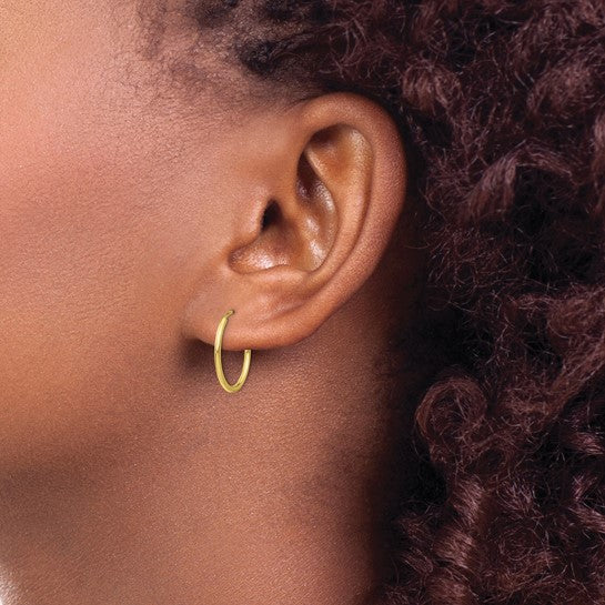 10-karat Polished Endless Tube Hoop Earrings