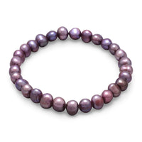 Thumbnail for Plum Cultured Freshwater Pearl Stretch Bracelet
