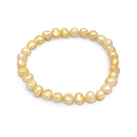 Thumbnail for Yellow Cultured Freshwater Pearl Stretch Bracelet