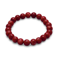 Thumbnail for Red Coral Bead Stretch Bracelet