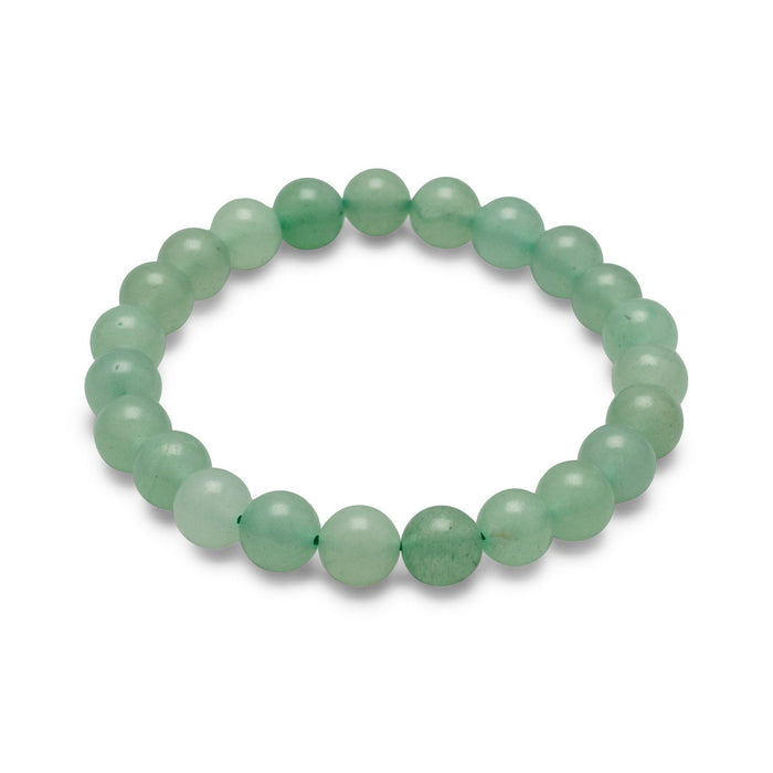 Green Aventurine Bead Stretch Bracelet