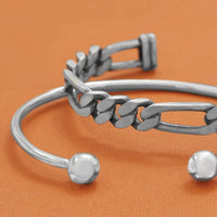 Thumbnail for Men's Cuff Bracelet with Ball Ends