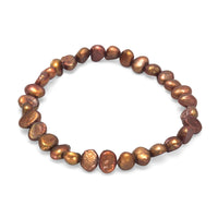 Thumbnail for Bronze Cultured Freshwater Pearl Stretch Bracelet