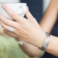Thumbnail for Oxidized Feather Cuff Bracelet