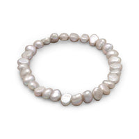 Thumbnail for Silver Cultured Freshwater Pearl Stretch Bracelet