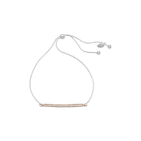 Thumbnail for Two Tone CZ Bar Friendship Bolo Bracelet
