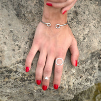 Thumbnail for Textured Open Circle Ring