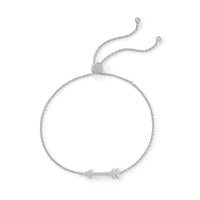 Thumbnail for Rhodium Plated Arrow Friendship Bolo Bracelet