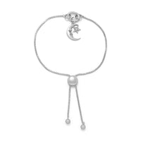 Thumbnail for Rhodium Plated Adaptable Round Box Chain Bolo Bracelet