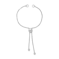 Thumbnail for Rhodium Plated Adaptable Round Box Chain Bolo Bracelet