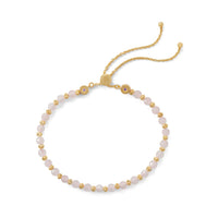 Thumbnail for 18 Karat Gold Plated Faceted Rose Quartz Bolo Bracelet
