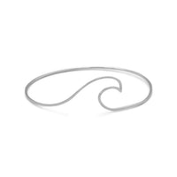 Thumbnail for Rhodium Plated Wave Bangle