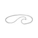 Rhodium Plated Wave Bangle