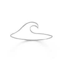 Thumbnail for Rhodium Plated Wave Bangle