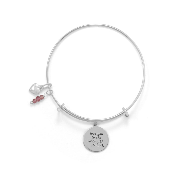 "Love You To The Moon And Back" Bangle