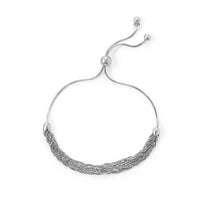 Thumbnail for Rhodium Plated Six Strand Chain Bolo Bracelet