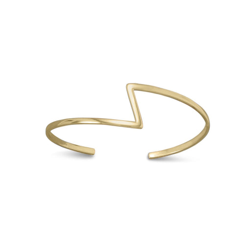 14 Karat Gold Plated Zig Zag Cuff