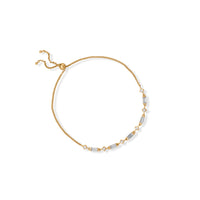 Thumbnail for Bodacious Baguettes! 14 Karat Gold Plated White CZ Bolo Bracelet