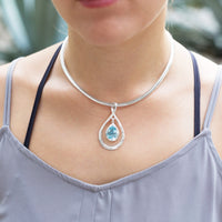 Thumbnail for Pear Shape Pendant with Blue Topaz Drop
