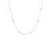 16"+2" Extension Rhodium Plated 6 Bezel Set CZ Necklace