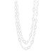 60" Hammered Oval Link Necklace