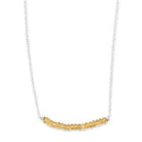 Thumbnail for Faceted Citrine Bead Necklace - November Birthstone