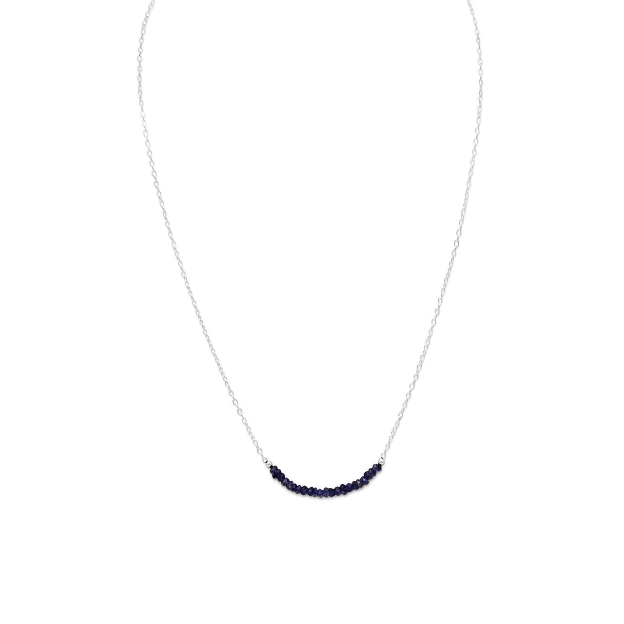 Faceted Iolite Bead Necklace - September Birthstone