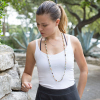Thumbnail for Faceted Amazonite Knotted Necklace