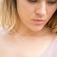 Thumbnail for Matte Cut Out Heart Necklace