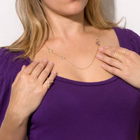Thumbnail for 18 Karat Gold Plated Criss Cross 'X' Ring with Signity CZs