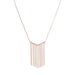 14 Karat Rose Gold Plated "V" Tassel Drop Necklace