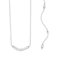 Thumbnail for Beautiful Cultured Freshwater Pearl Back Drop Necklace