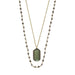 14 Karat Gold Plated Double Strand Iolite and Labradorite Necklace