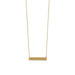 14 Karat Gold Plated Engravable Bar Necklace