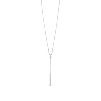 Thumbnail for Rhodium Plated Bar Drop Necklace