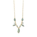 14 Karat Gold Plated Aquamarine and Blue Topaz Necklace