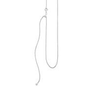 Thumbnail for Rhodium Plated Adjustable Box Chain and Ball Necklace
