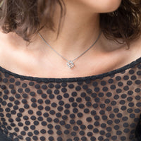 Thumbnail for Rhodium Plated Adjustable Box Chain and Ball Necklace