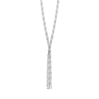 Thumbnail for Rhodium Plated Satellite Chain Bolo Necklace