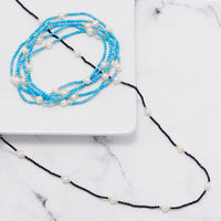 Thumbnail for Endless Design Turquoise Magnesite and Cultured Freshwater Pearl Necklace