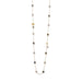 14 Karat Gold Plated Labradorite and Clear Quartz Endless Necklace