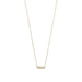 14 Karat Gold Plated Mini CZ Bar Necklace