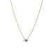 14 Karat Gold Plated Mini CZ Planet Necklace