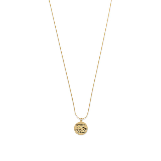 14 Karat Gold Plated "Love You To The Moon And Back" Necklace