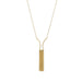 14 Karat Gold Plated Geometric and Fringe Drop Necklace